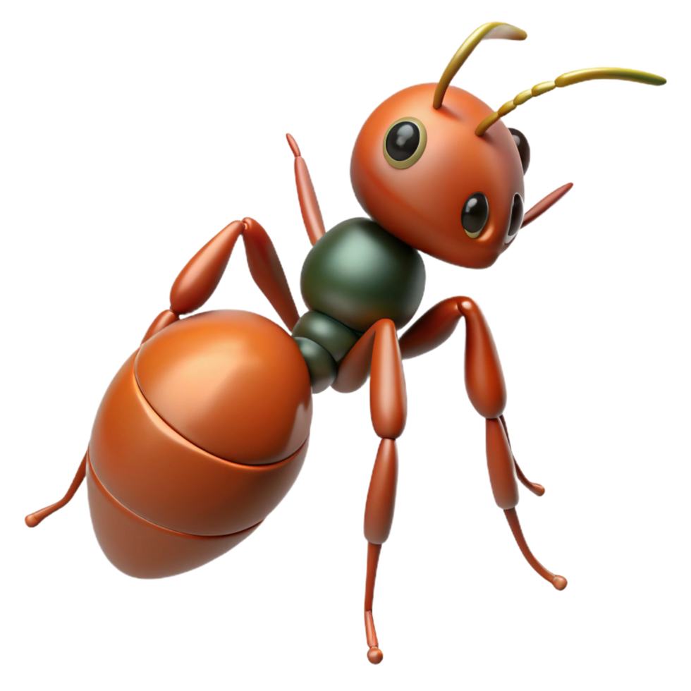 magnificent traditional A crawling ant, detailed png