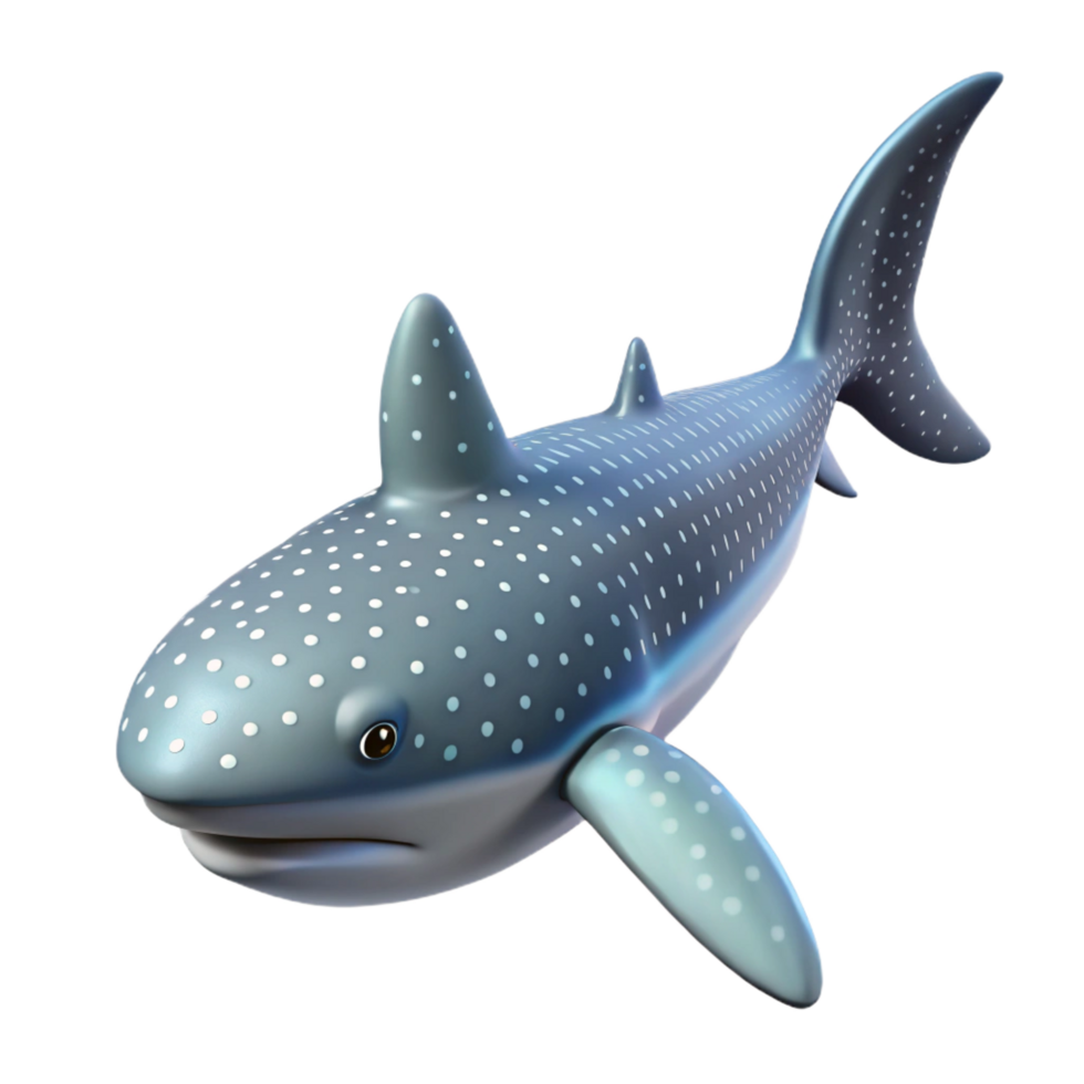 beautiful rustic A swimming whale shark, high quality png
