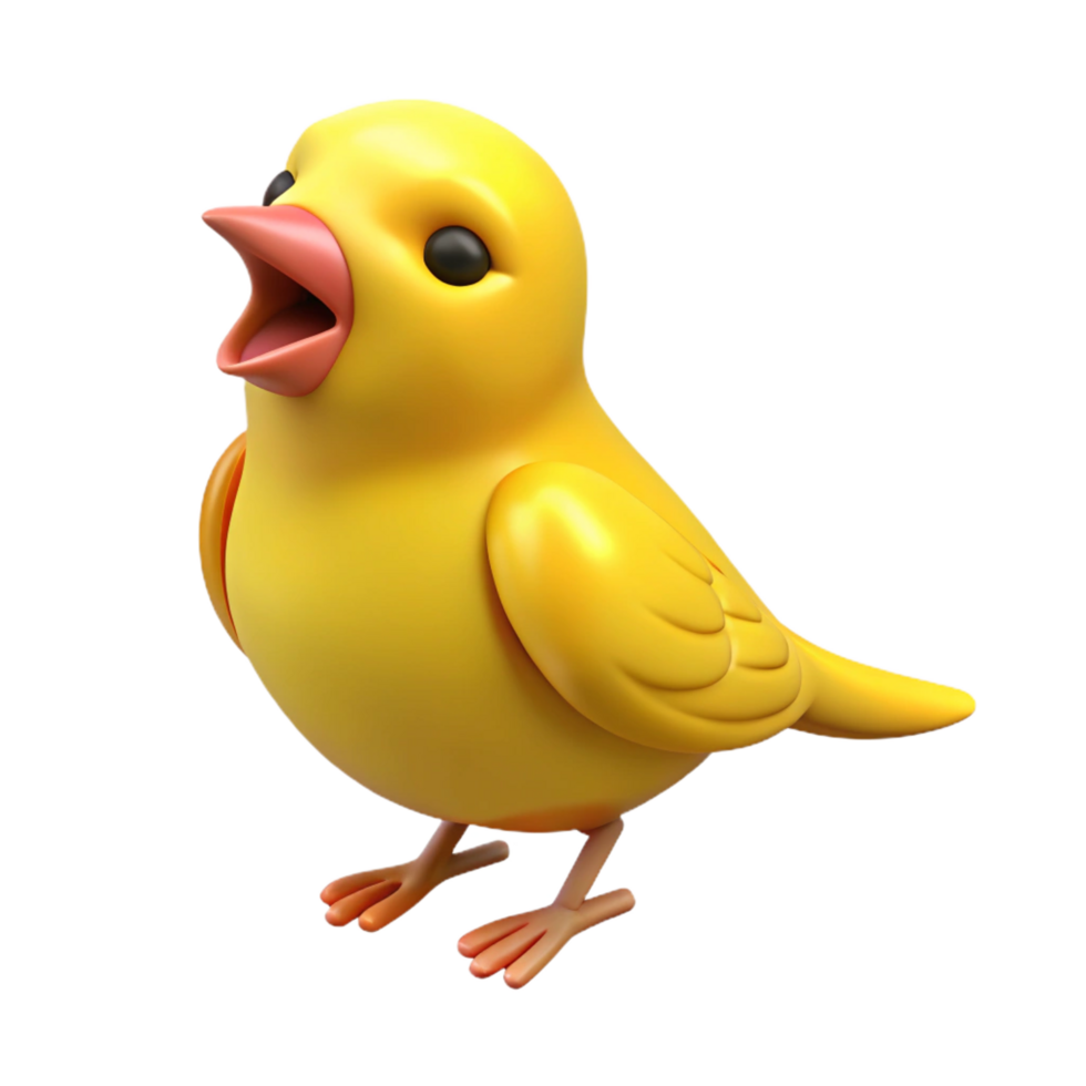 extraordinary minimalist A singing canary, high quality png