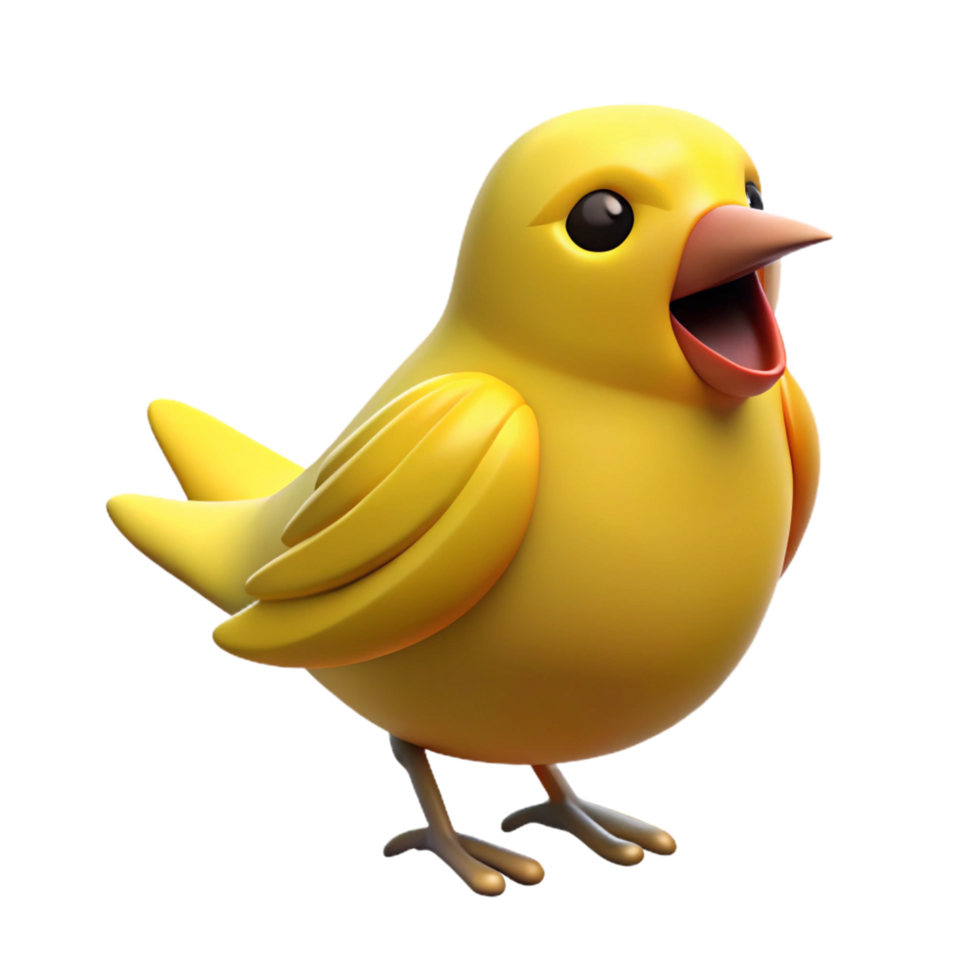 beautiful rustic A singing canary, original png
