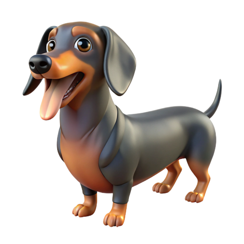 extraordinary traditional A barking dachshund, professional png