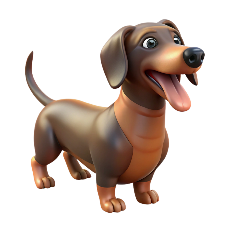 vibrant rustic A barking dachshund, professional png