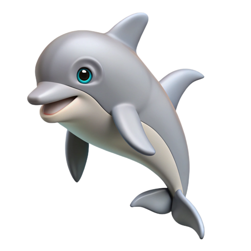 elegant contemporary A playful bottlenose dolphin leaping 4K png