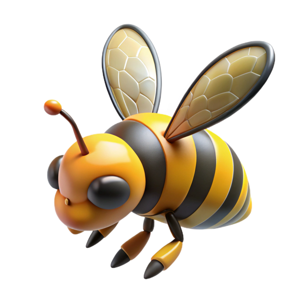 dramatic minimalist A bumblebee in flight high quality png