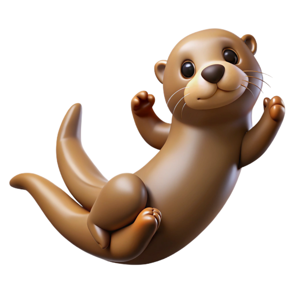 wonderful classic A playful sea otter floating on its back exclusive png