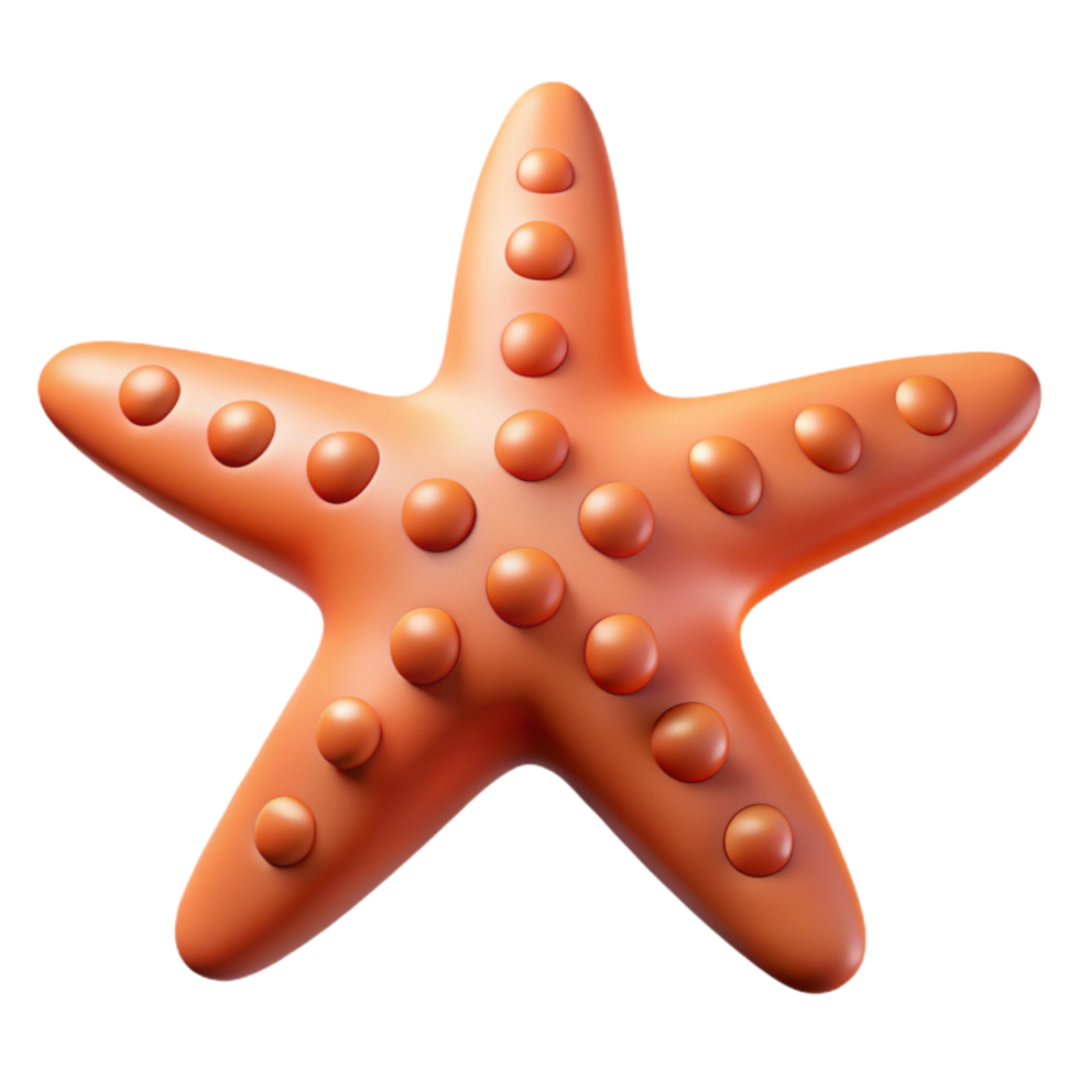 wonderful artistic A starfish with five arms 4K png