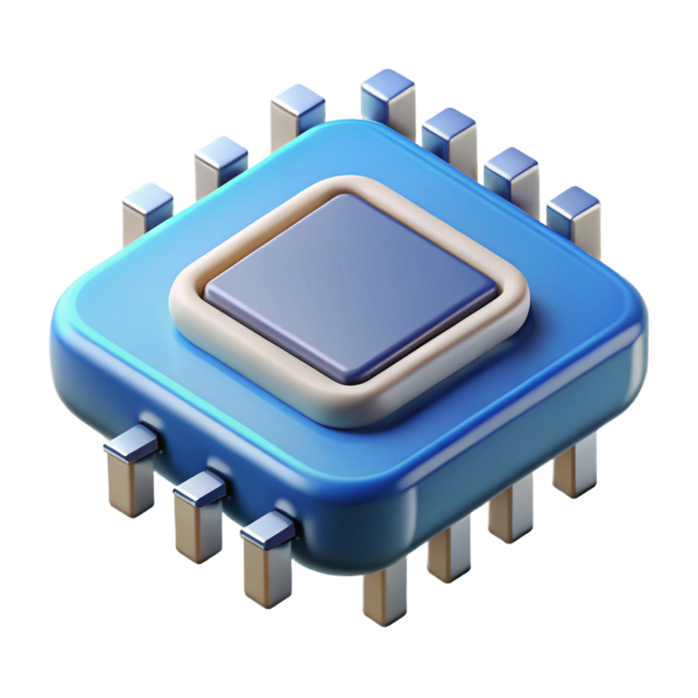 magnificent artistic Microchip processor detailed png