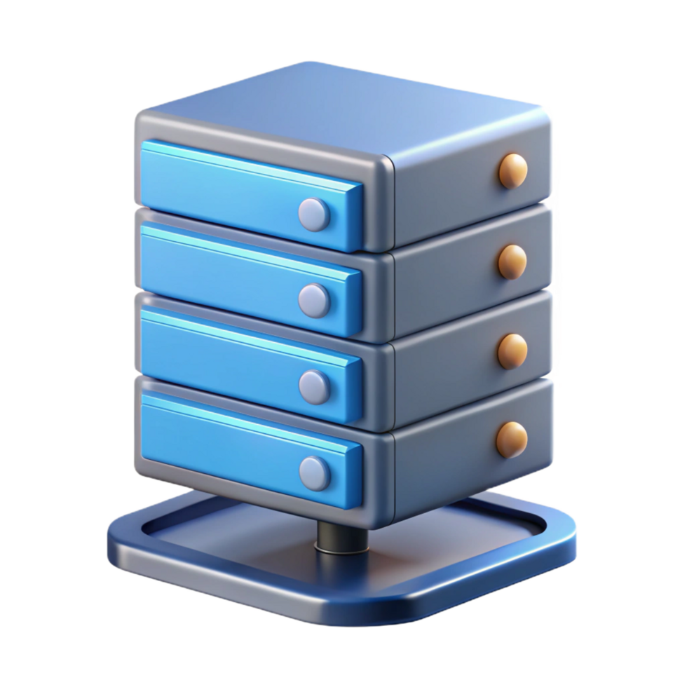 beautiful vintage Server rack unit 4K png