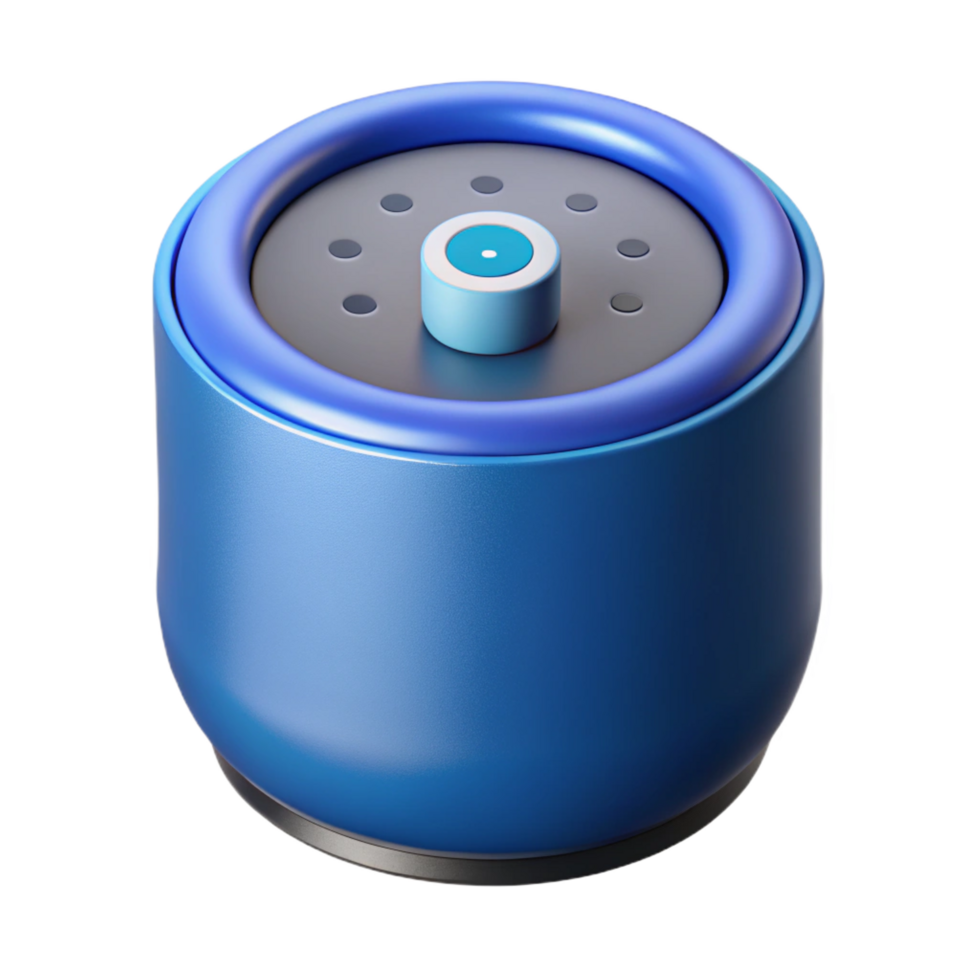 beautiful rustic Smart speaker with voice assistant activated professional png