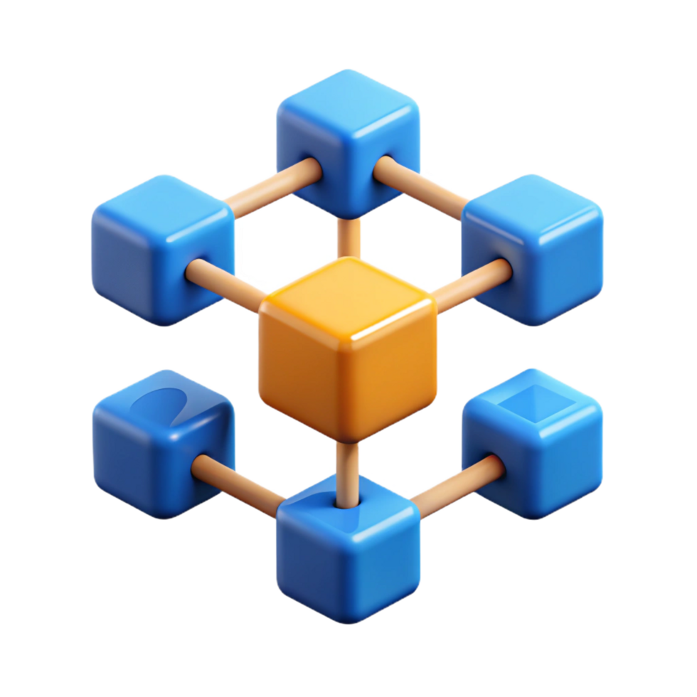 vibrant classic Blockchain network diagram authentic png