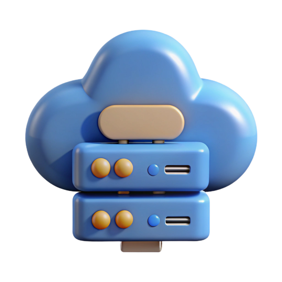 vibrant classic Cloud computing server icon high quality png