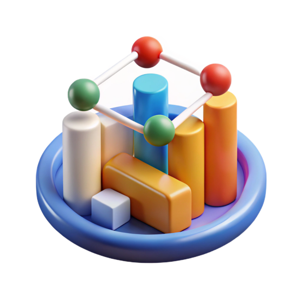 vibrant creative Big data analytics graph original png