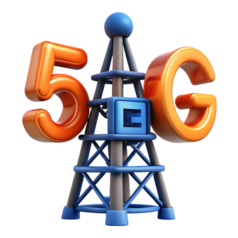 stunning abstract 5G network tower high quality png