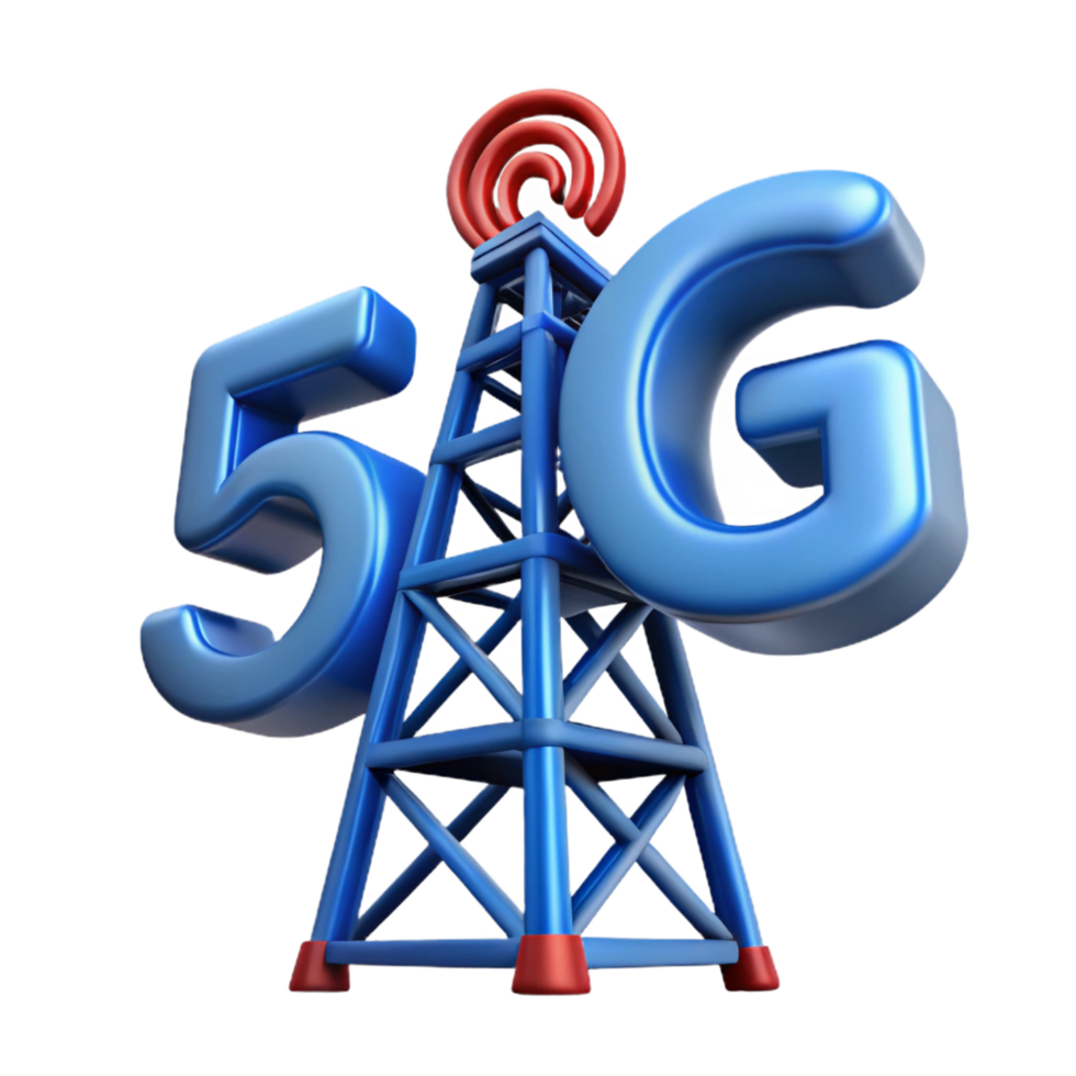 serene traditional 5G network tower detailed png