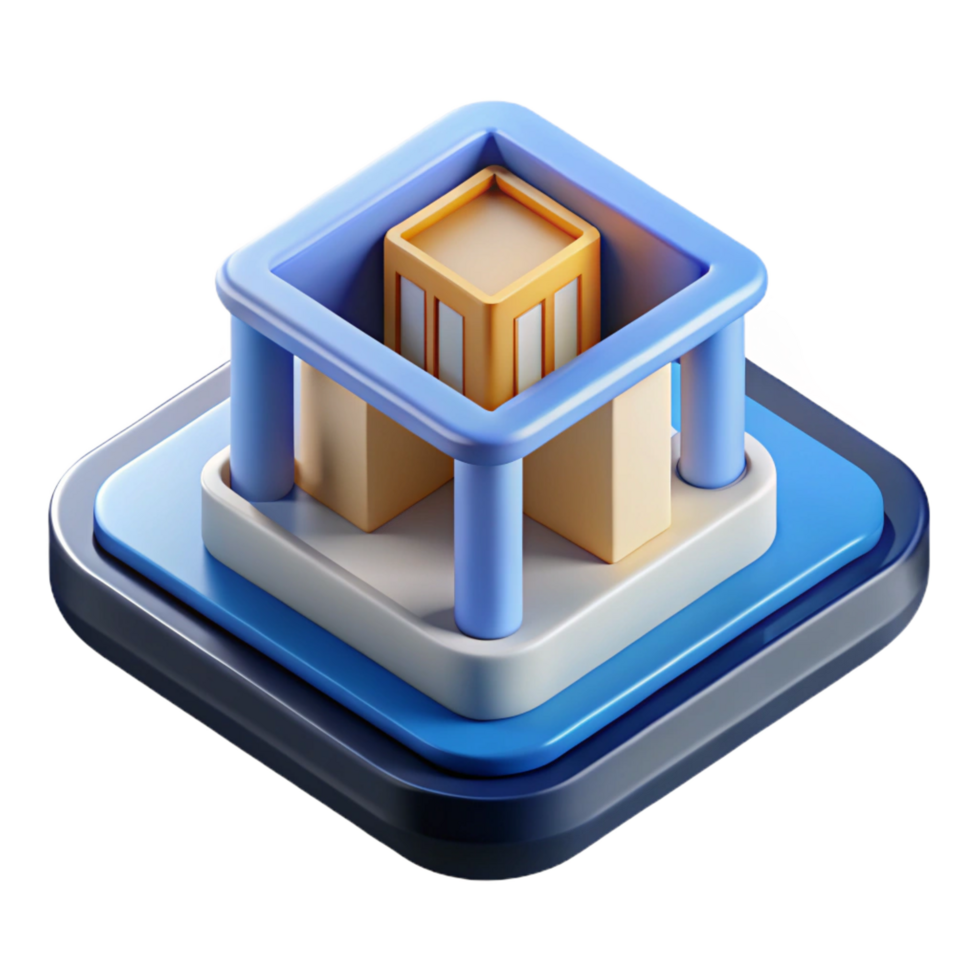 wonderful abstract Augmented reality app icon for architecture detailed png