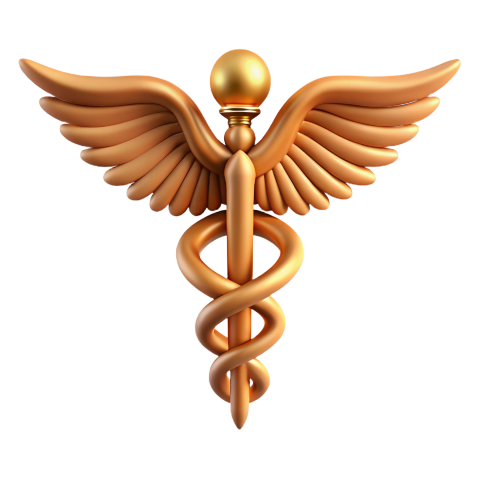 impressive rustic Caduceus, symbol of Hermes genuine png