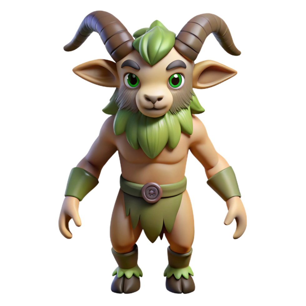magnificent rustic Satyr, woodland deity with goat legs authentic png