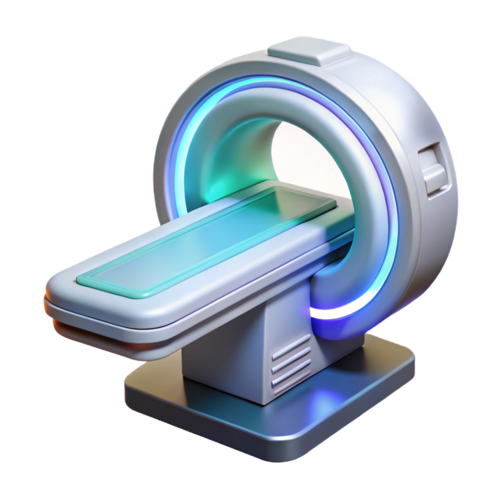 impressive traditional Advanced medical scanner with holographic display, 4K png