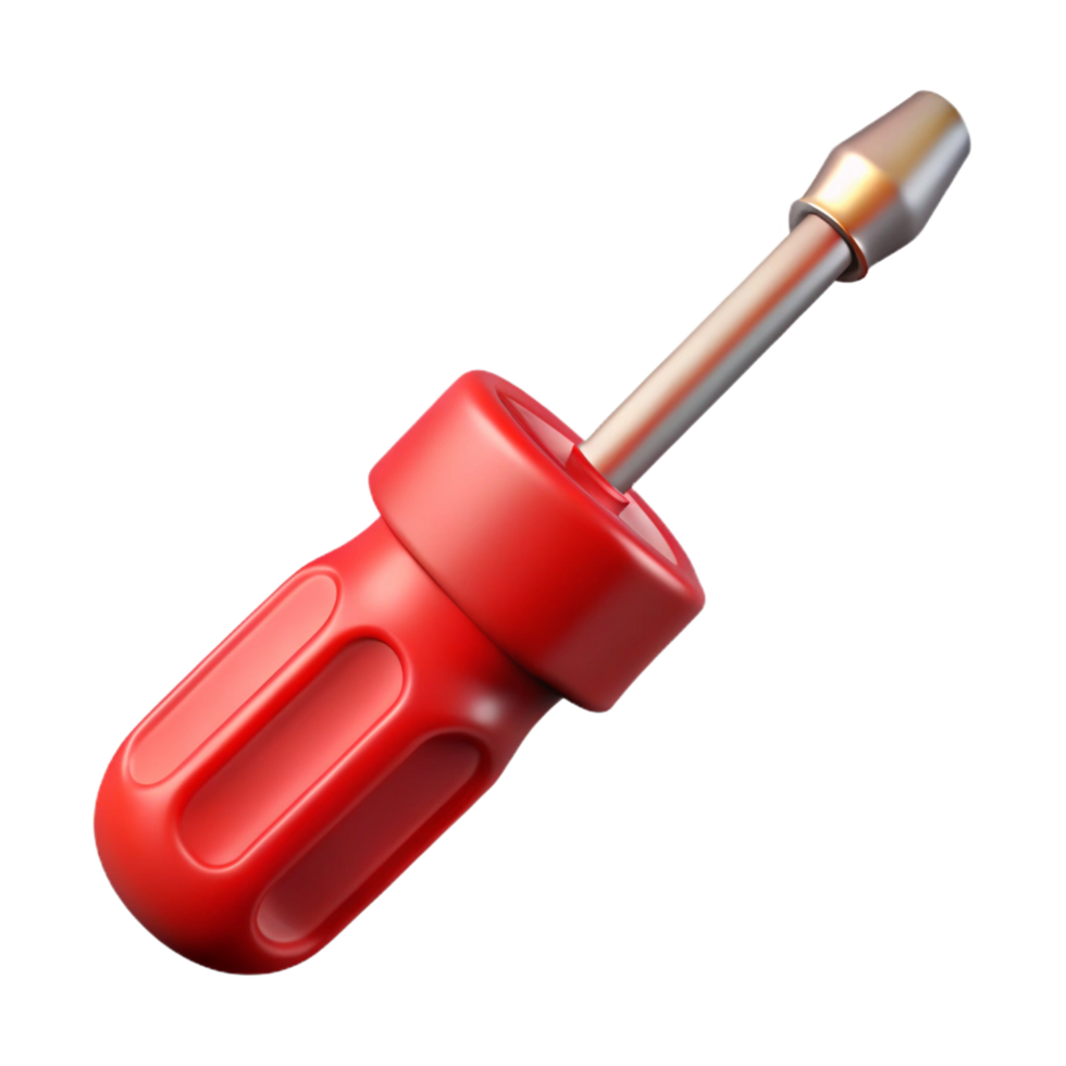 dramatic artistic Screwdriver, Phillips head, red handle, professional png