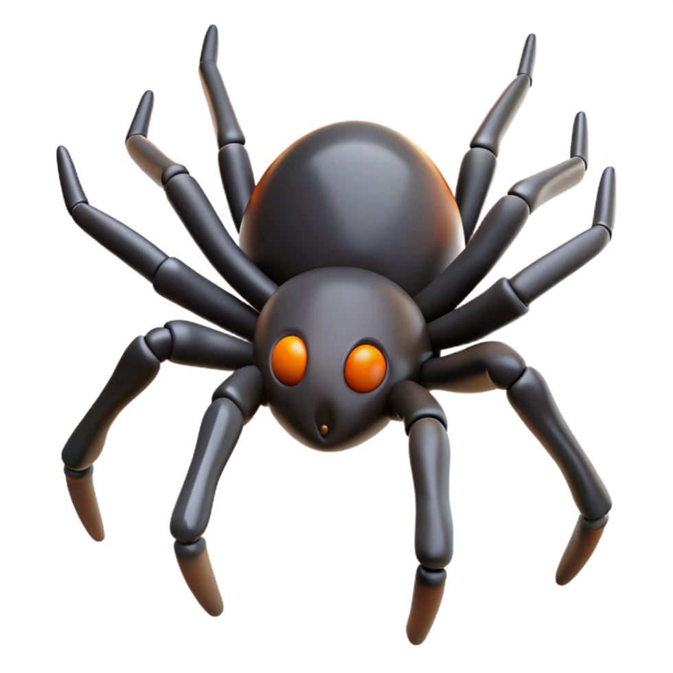 elegant modern A scary, realistic spider professional png