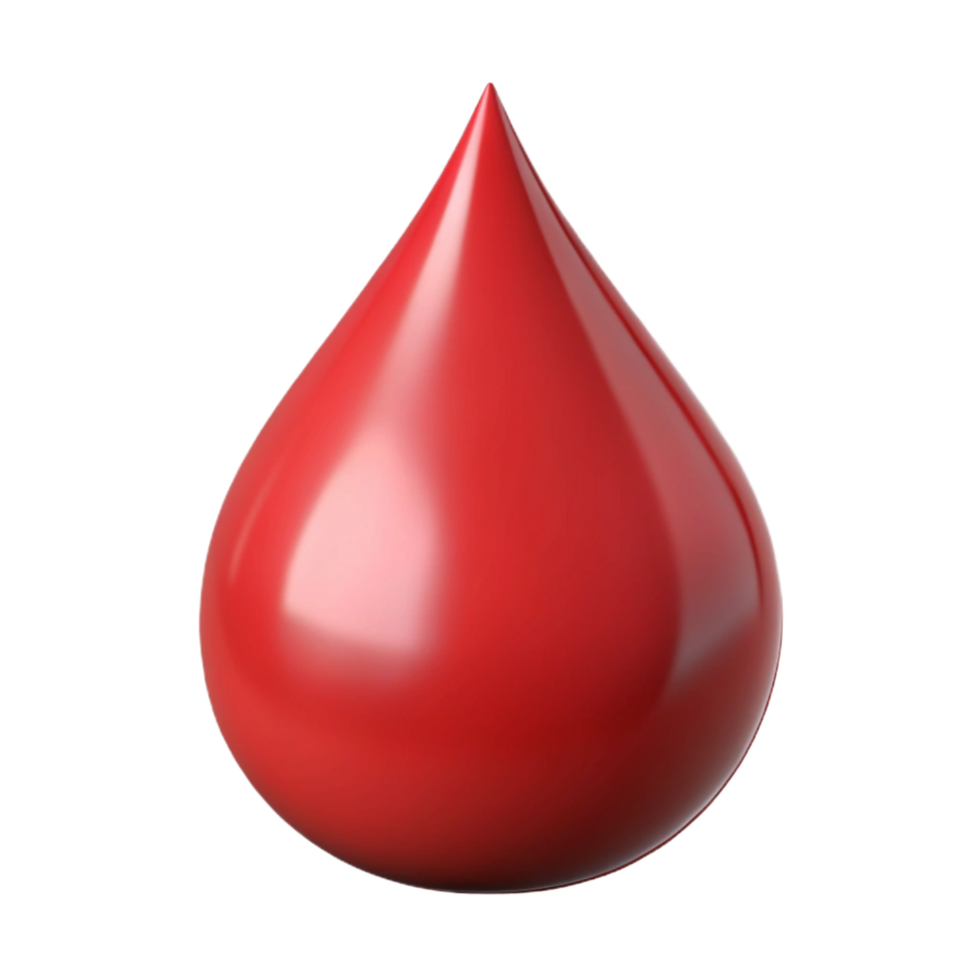 elegant contemporary A single, dripping blood drop 4K png