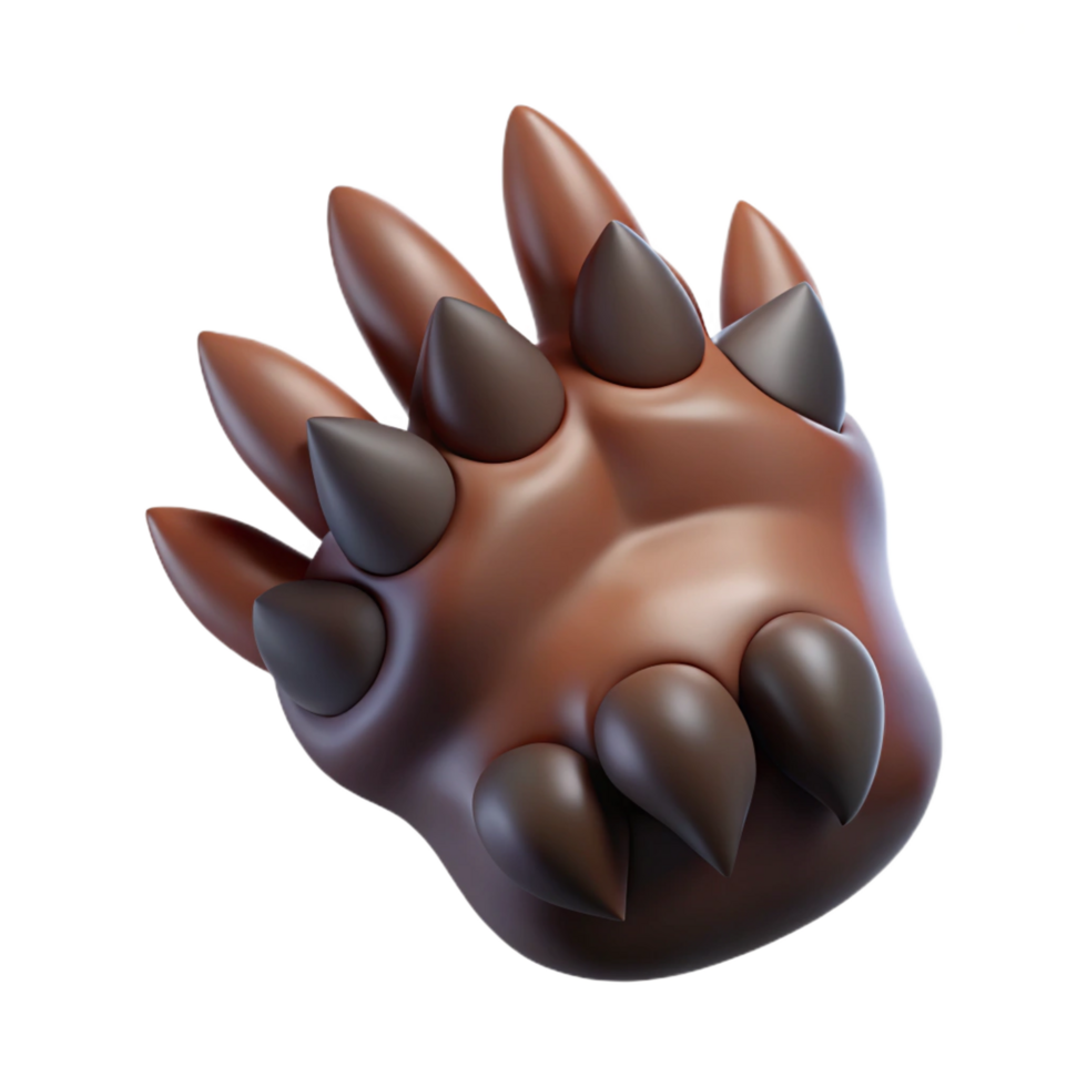 beautiful artistic A scary, realistic werewolf paw 4K png