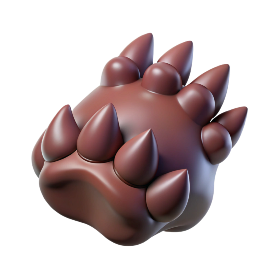 serene rustic A scary, realistic werewolf paw high resolution png