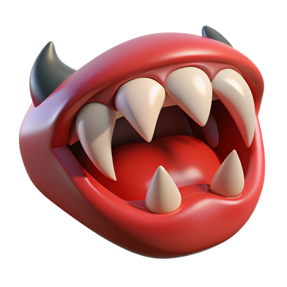 impressive minimalist A stylized, cartoon vampire fangs exclusive png