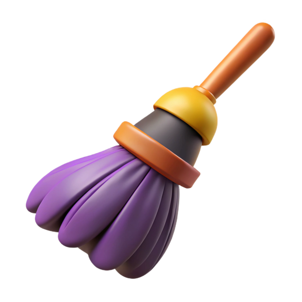 wonderful vintage A stylized, cartoon witch's broom high resolution png