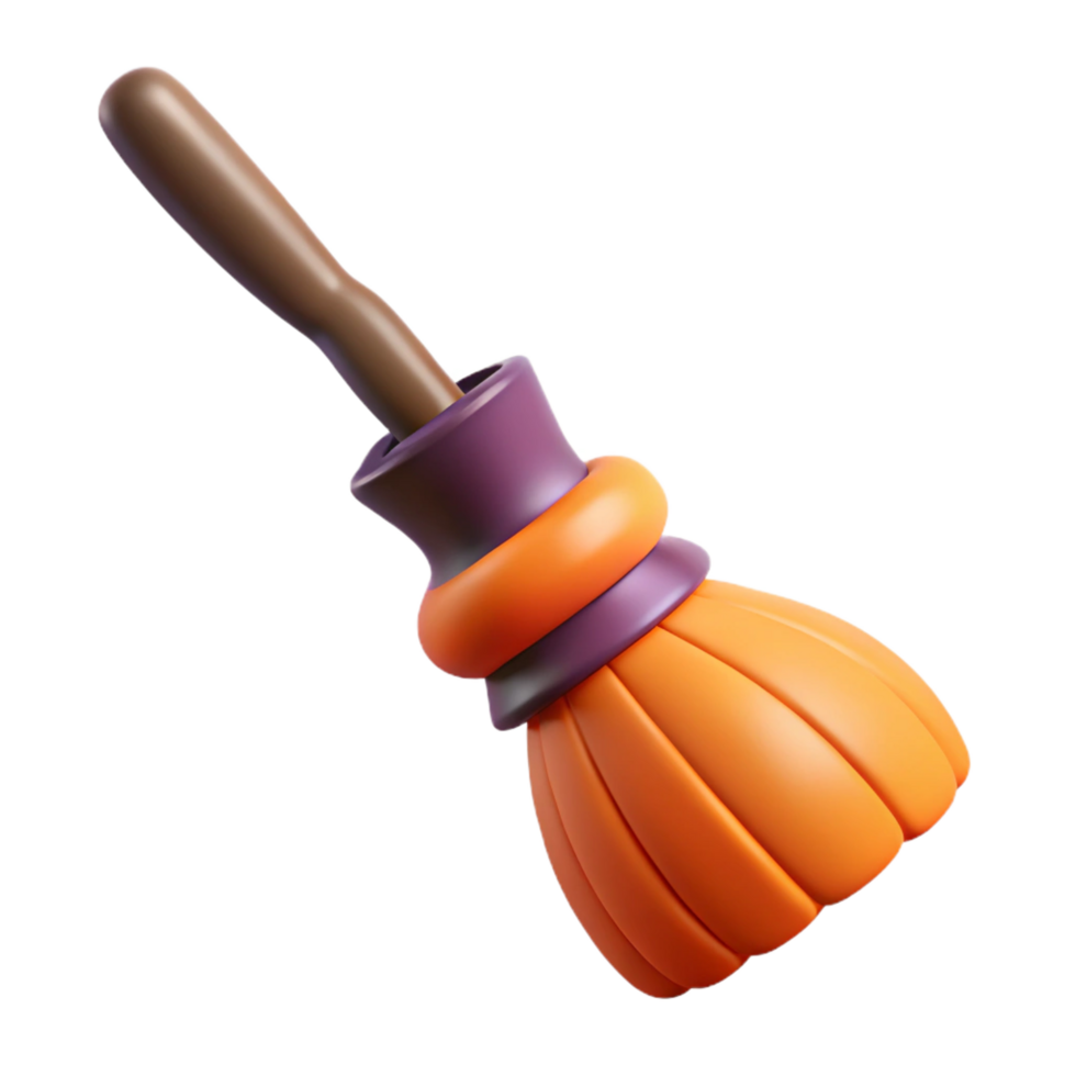 elegant abstract A stylized, cartoon witch's broom premium png