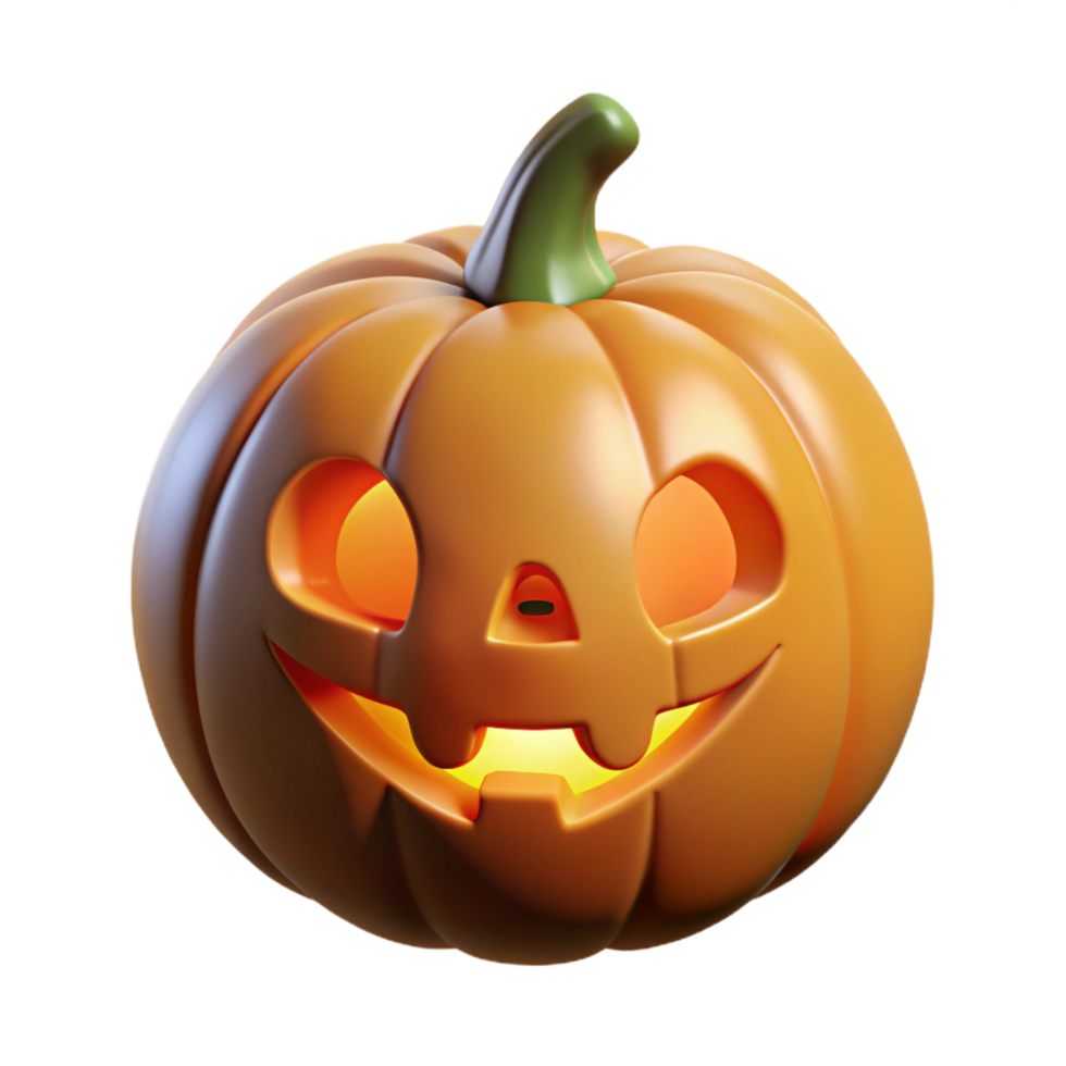elegant abstract A single, glowing jack-o'-lantern face professional png