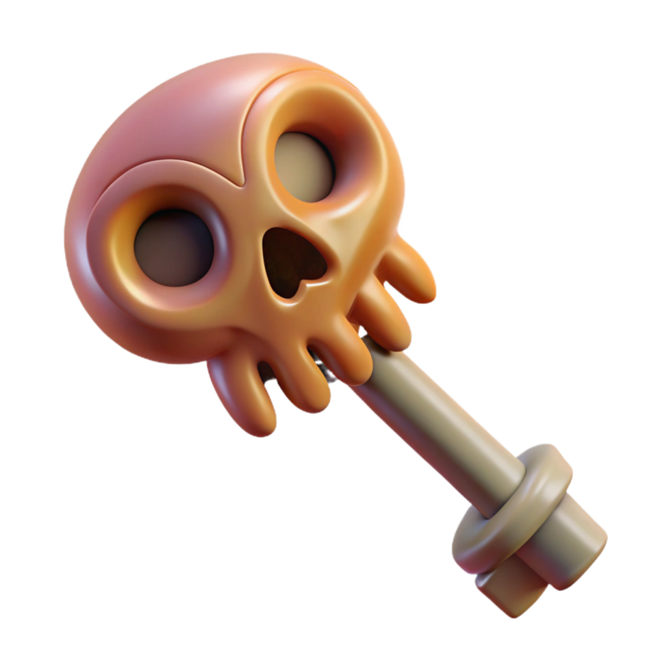 magnificent abstract A scary, realistic skeleton key professional png