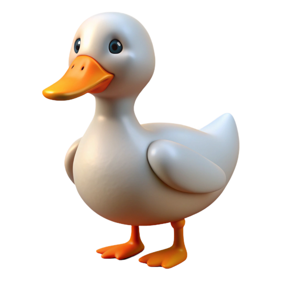 elegant artistic A duck quacking, professional png