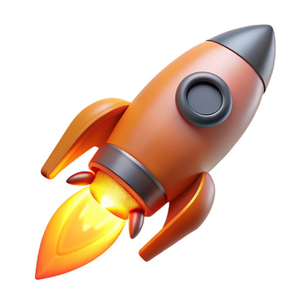 extraordinary modern Spaceship thruster, glowing orange, emitting flames high quality png