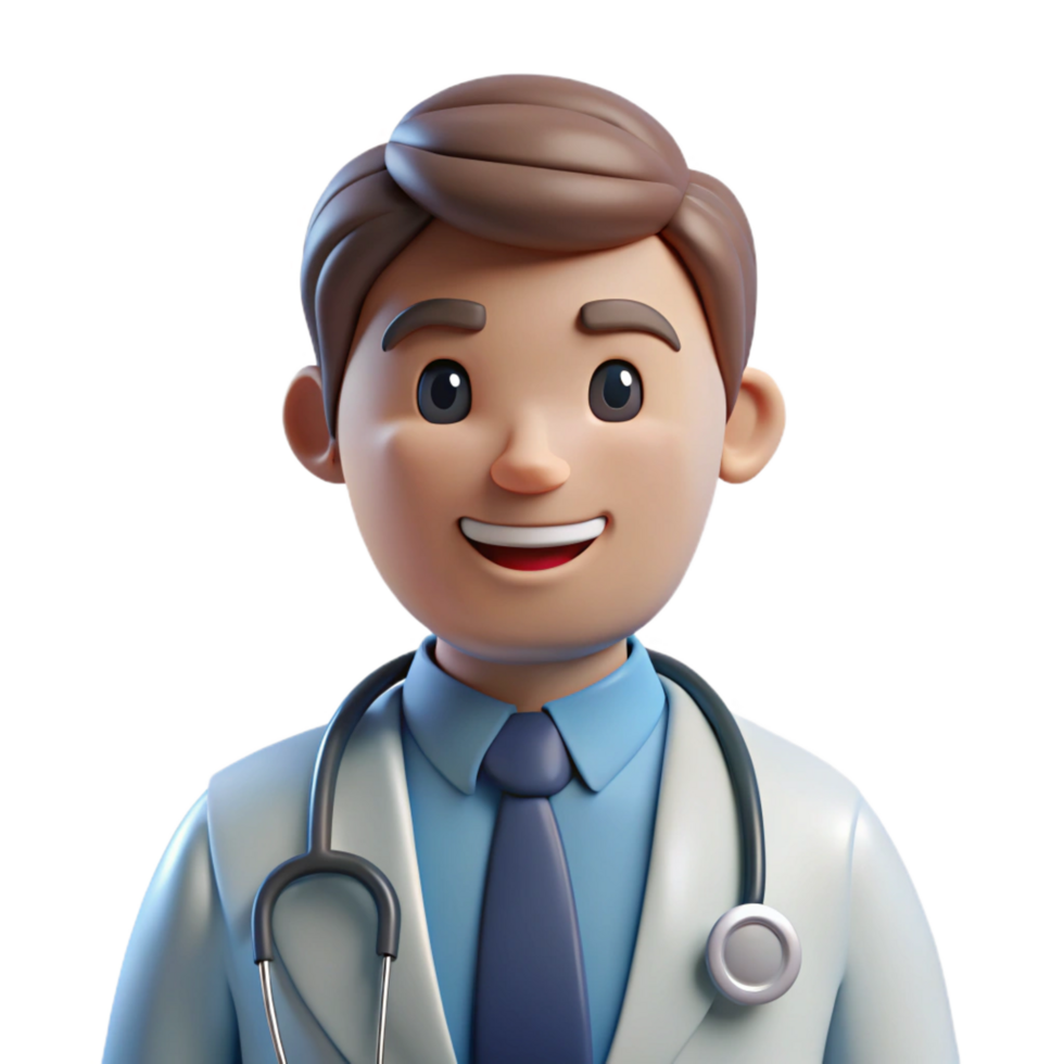 dramatic modern Doctor, stethoscope around neck, original png