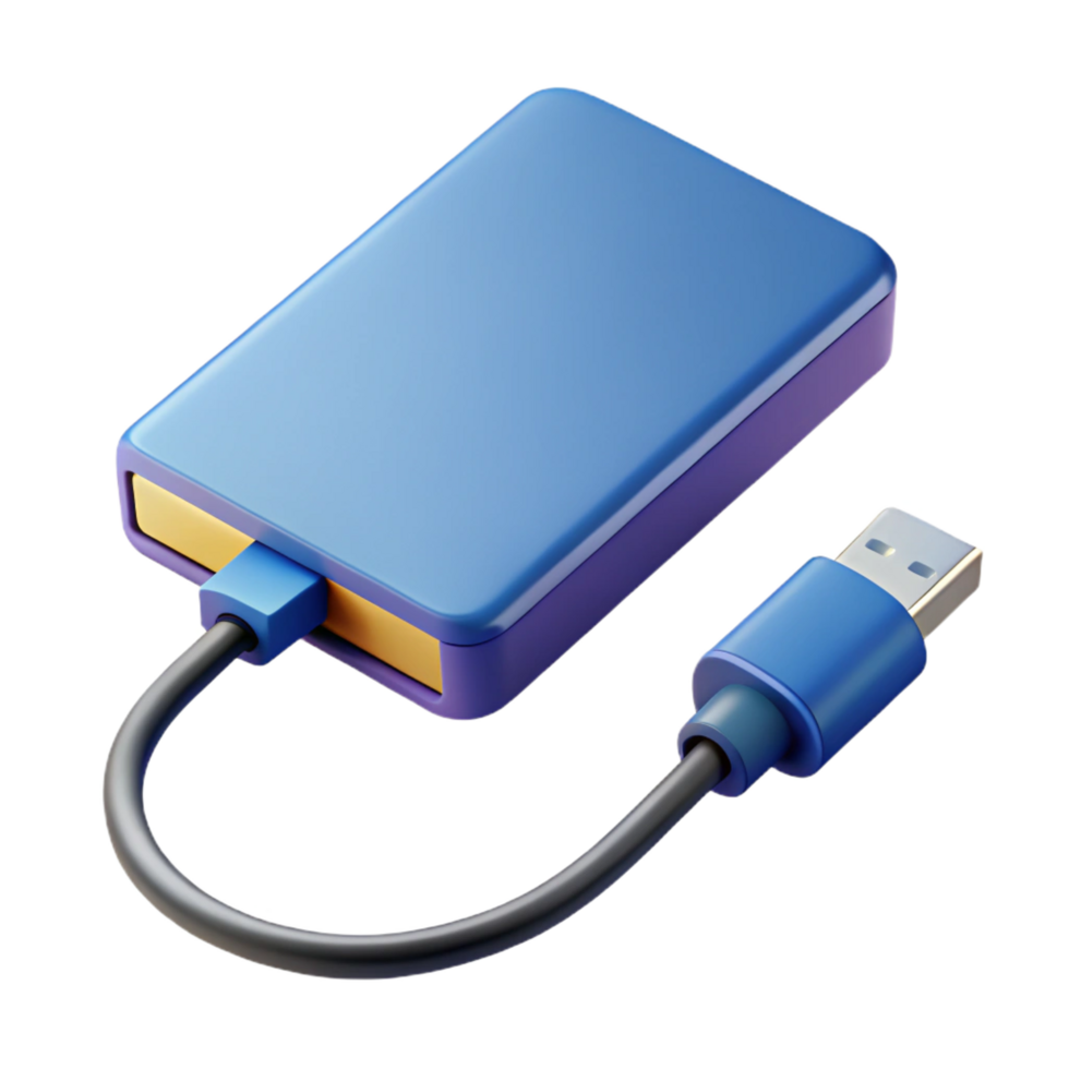 wonderful classic External hard drive with USB cable professional png