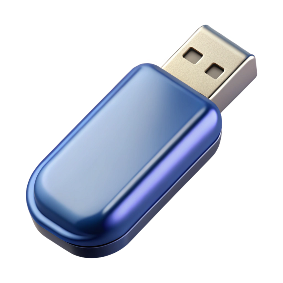 wonderful classic USB flash drive with metal casing 4K png
