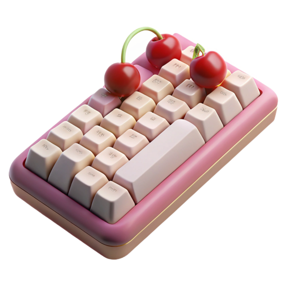 dramatic modern Mechanical keyboard with Cherry MX keys original png