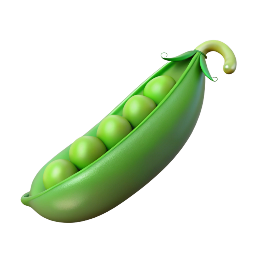 beautiful modern Single green pea pod high resolution png