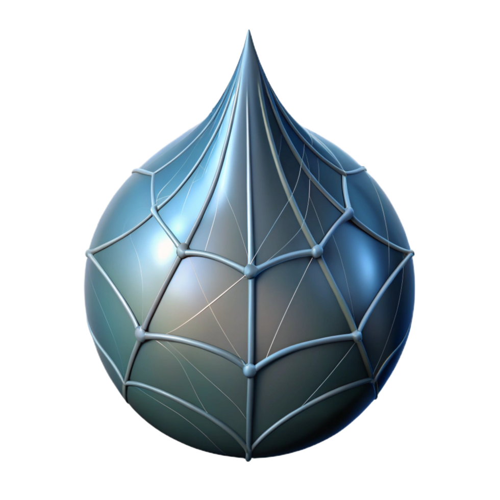 elegant classic Close-up of dewdrop on spiderweb 4K png