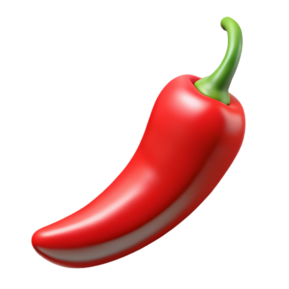 elegant contemporary One red chili pepper authentic png