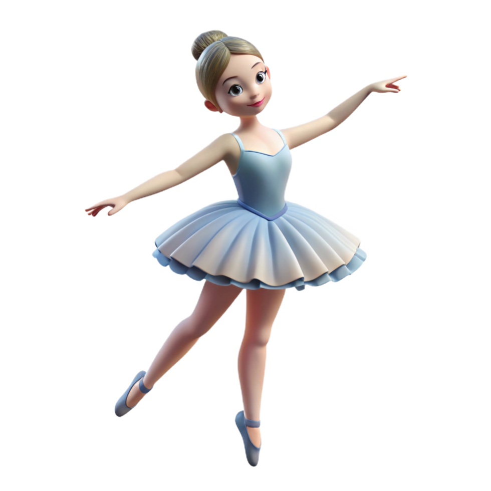 vibrant traditional Graceful ballerina in a tutu, premium png