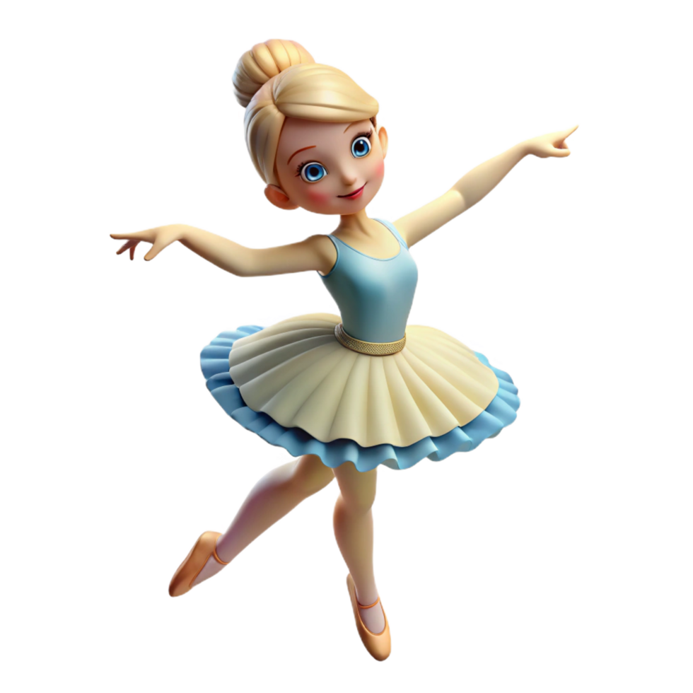 vibrant abstract Graceful ballerina in a tutu, detailed png