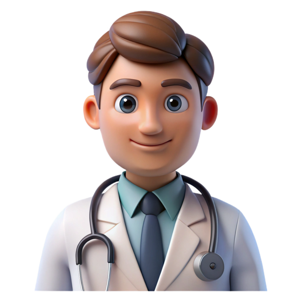 dramatic creative Friendly doctor with a stethoscope, high resolution png