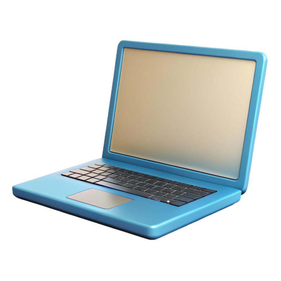 magnificent minimalist Laptop with blank screen premium png