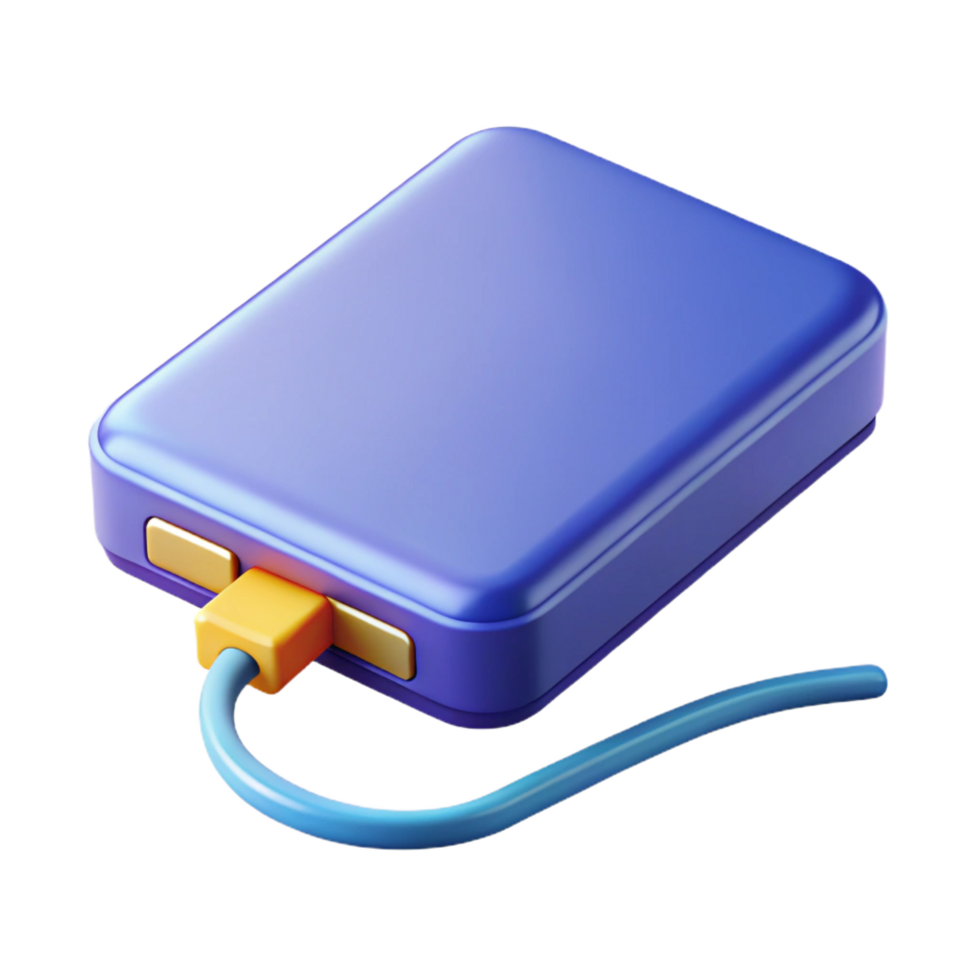 elegant contemporary External hard drive, portable detailed png