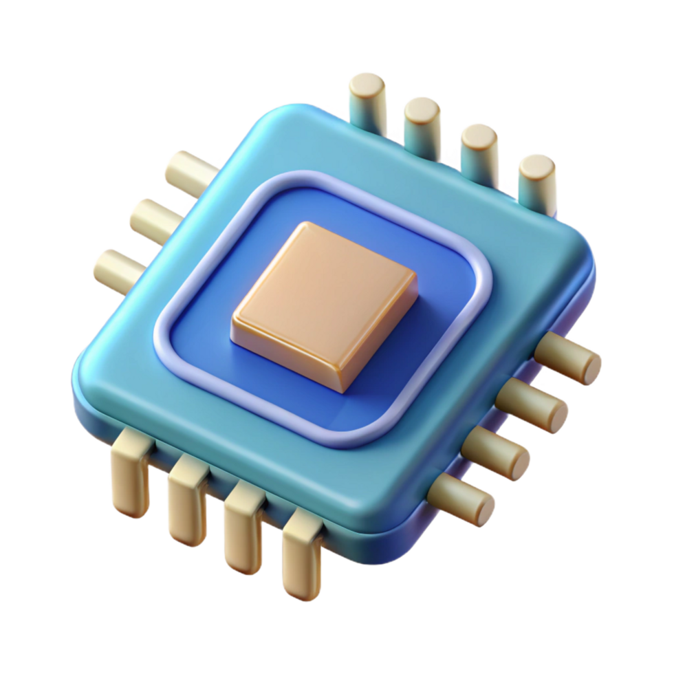 wonderful minimalist Microchip, circuit board component original png