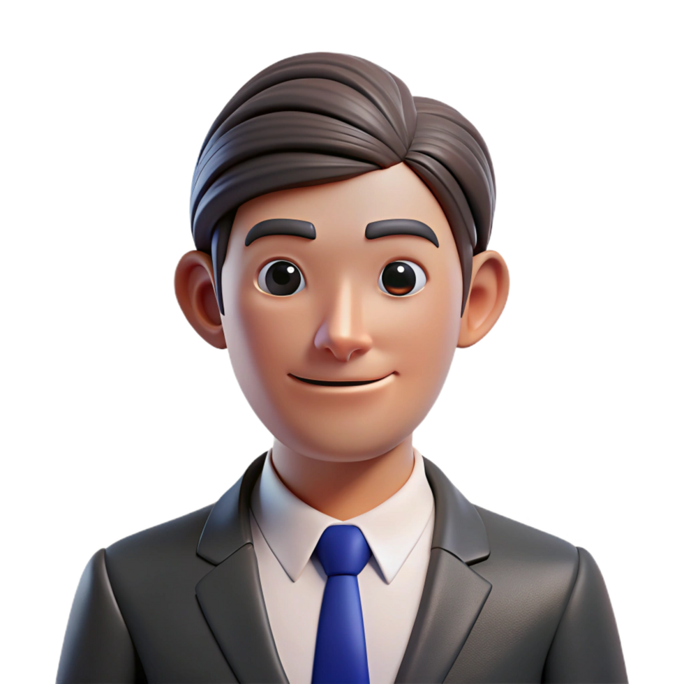 serene abstract Serious businessman, corporate portrait, premium png