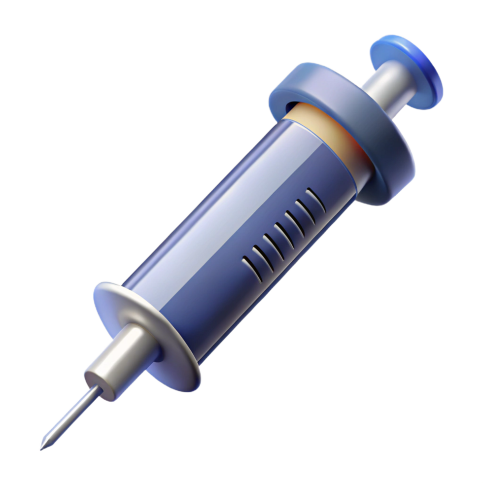 serene abstract Advanced medical syringe with retractable needle and digital dosage display exclusive png