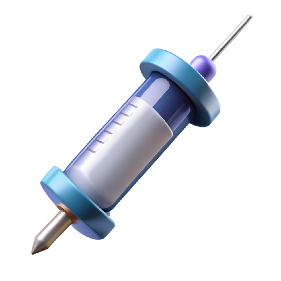 elegant classic Advanced medical syringe with retractable needle and digital dosage display high resolution png